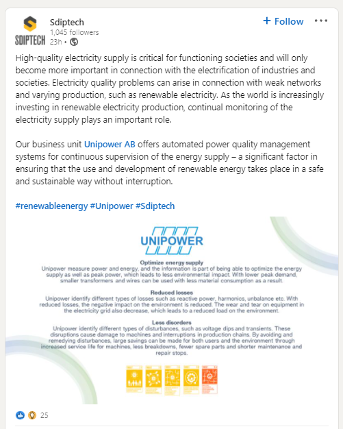 Unipower key customer benefits
