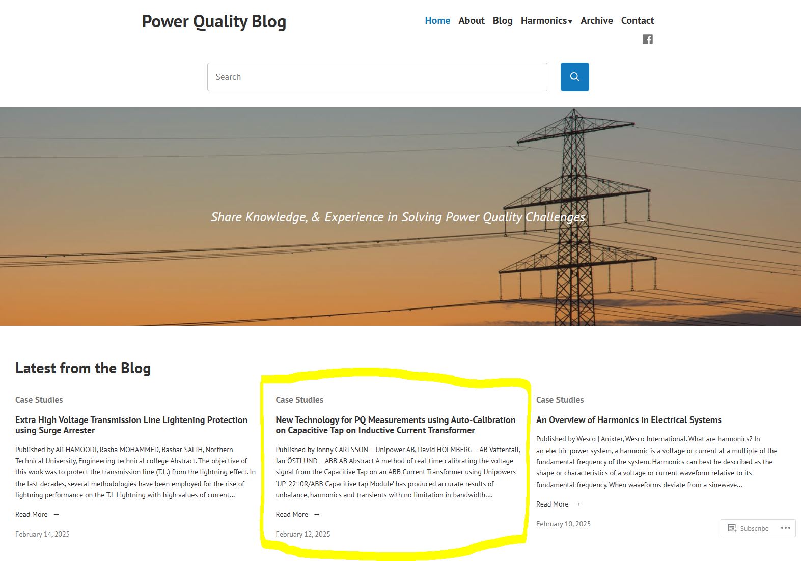 PQ Blog publish article about Unipower's solution for auto calibration